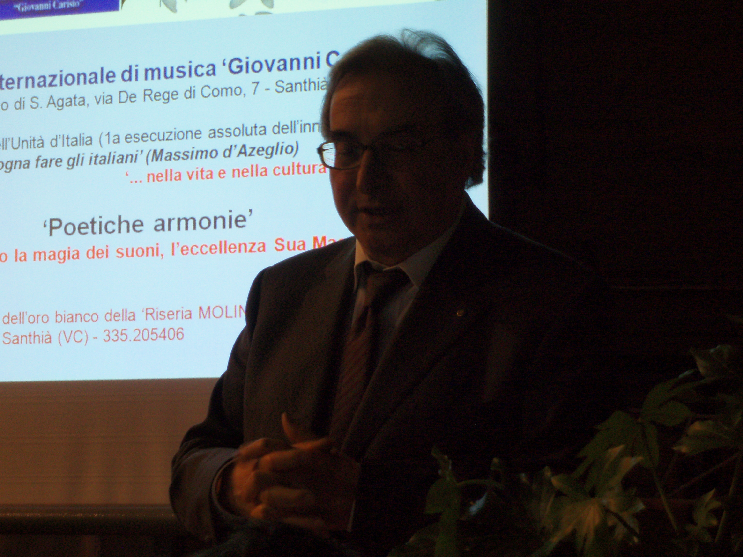 prof.Giacinto Nanni- ospite di 'Poetiche Armonie' 29.4.2011-Riseria Molinaro